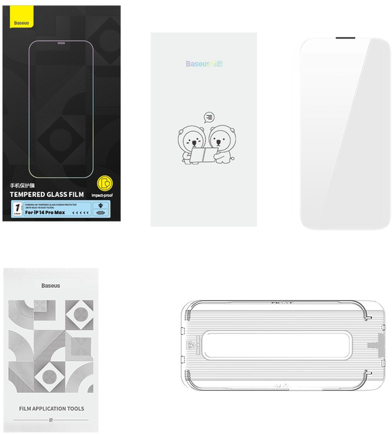 Szkło hartowane Baseus z osłoną na głośnik do Apple iPhone 14 Pro Max (6932172626297) - obraz 8