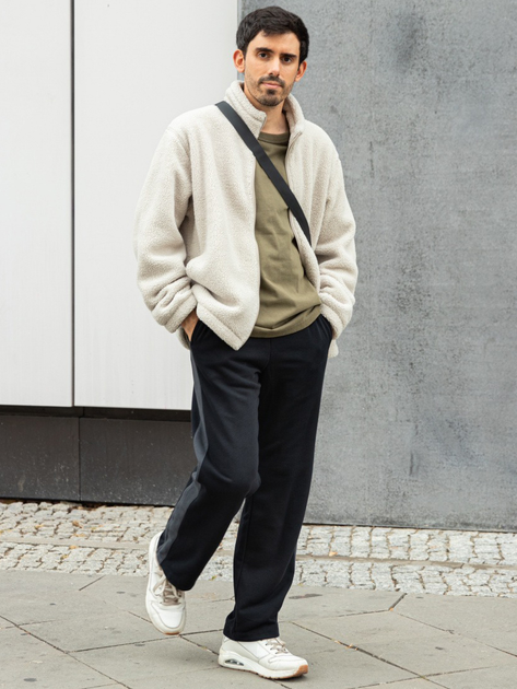 Куртка Шерпа демисезонная мужская Uniqlo 687606561 2XL Бежевая (1159827243) 