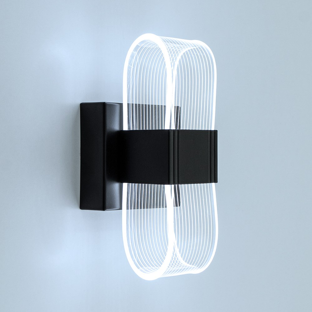 Бра LUMIERA SQUARE 12W S ON/OFF LUMINARIA LED светильник настенный BLACK/CLEAR 220V IP20 черный - изображение 3