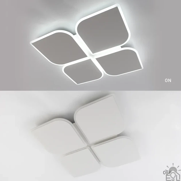 Керована світлодіодна люстра AERO 70W 4F-WHITE Esllse 3000-6500К 3500-7000Lm 455x455x57-220-IP20 - зображення 4