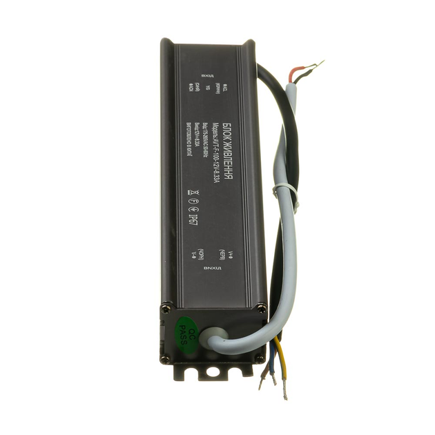 Блок живлення герметичний 12V 100W AVT-F-100-12V-8.33A 12В 100Вт IP67 (для світлодіодних стрічок, модулів) 207х44х31мм - зображення 3