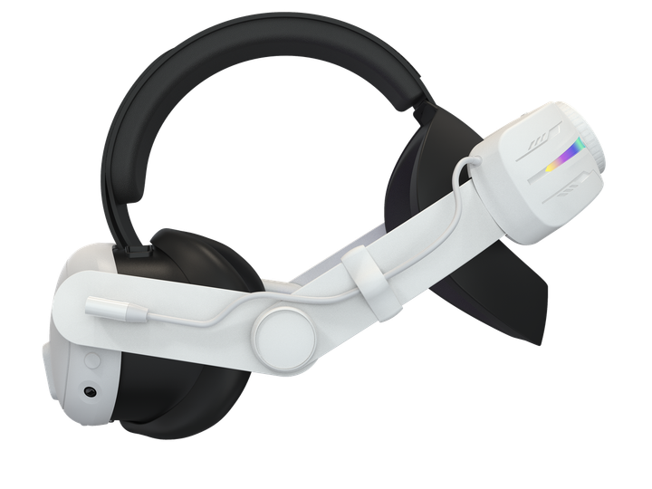 Кріплення з акумулятором 8000мАч для Oculus meta Quest 3 strap кріплення ремінь QWOS RGB білий - Фото 8 Кріплення з акумулятором 8000мАч для Oculus meta Quest 3 strap кріплення ремінь QWOS RGB білий - зображення 8