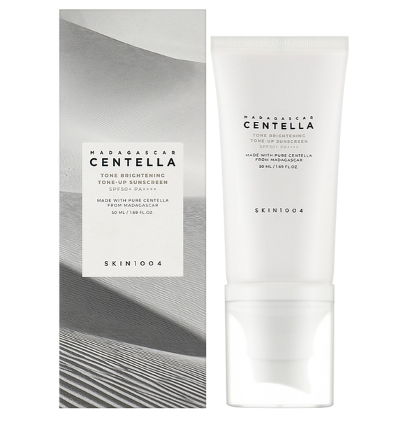 Сонцезахисний крем для вирівнювання тону шкіри Skin1004 Madagascar Centella Tone Brightening Tone-up - Фото 1 Сонцезахисний крем для вирівнювання тону шкіри Skin1004 Madagascar Centella Tone Brightening Tone-up - зображення 1