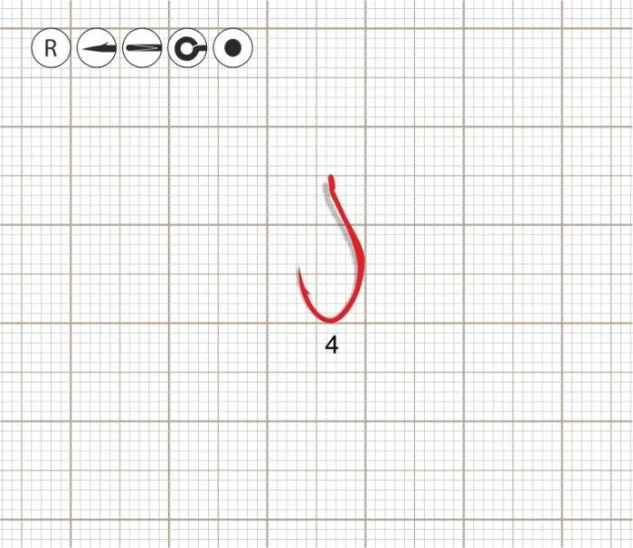 Крючки Scorpion Aji douski-R Red №4 - изображение 3