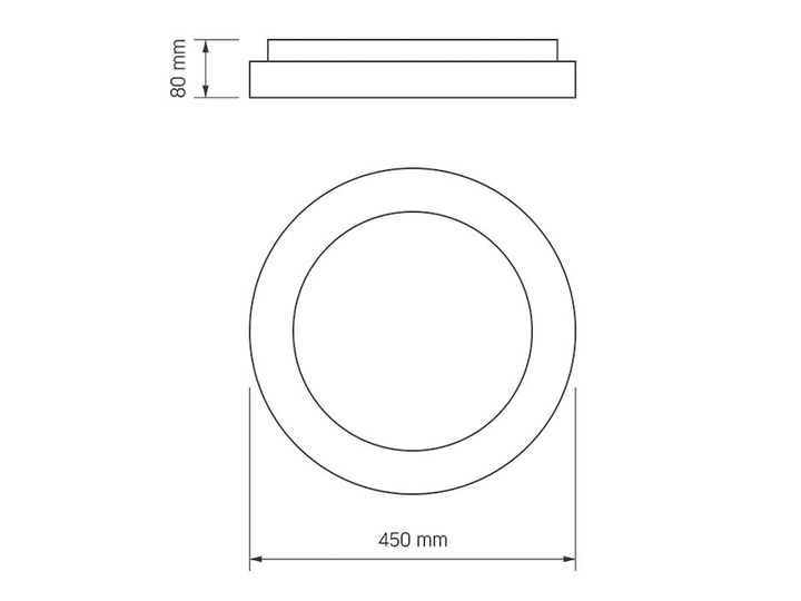 Світильник світлодіодний круглий накладний EDGE-RC-72W-BLACK RGB (VLE-ERC-RGB-72B) VIDEX - зображення 3