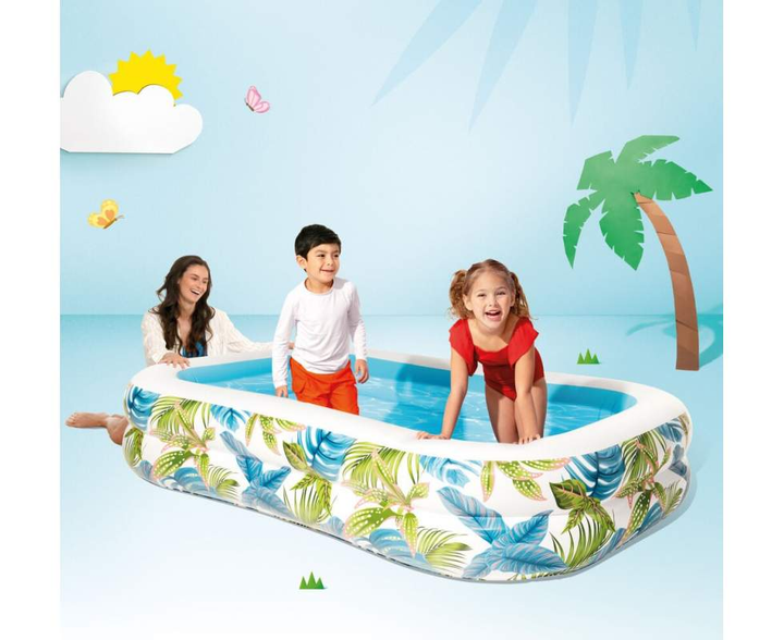 Детский Надувной бассейн Intex 229х152х48 см Объем 600 л (56483B) - Фото 3 Детский Надувной бассейн Intex 229х152х48 см Объем 600 л (56483B) - изображение 3