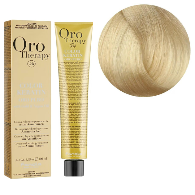 Крем-краска для волос 10.3 Keratin Oro Puro Fanola 100 мл - Фото 1 Крем-краска для волос 10.3 Keratin Oro Puro Fanola 100 мл - изображение 1