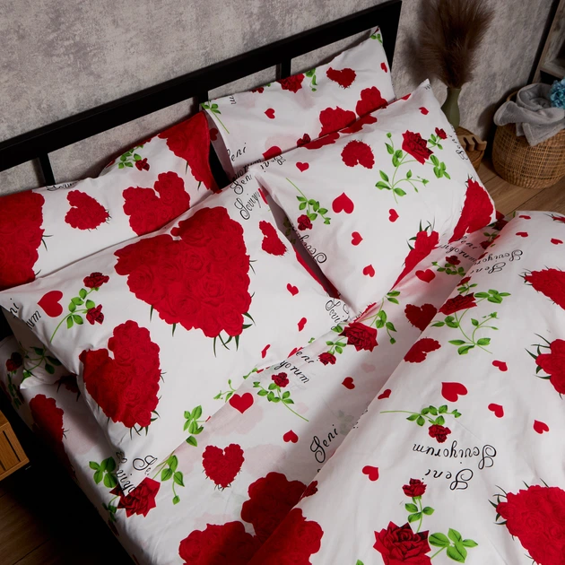 Комплект постільної білизни Moon&Star Євро 200х220 см Scarlet Romance Бязь Gold Люкс (MS-820009779) - Фото 4 Комплект постільної білизни Moon&Star Євро 200х220 см Scarlet Romance Бязь Gold Люкс (MS-820009779) - зображення 4