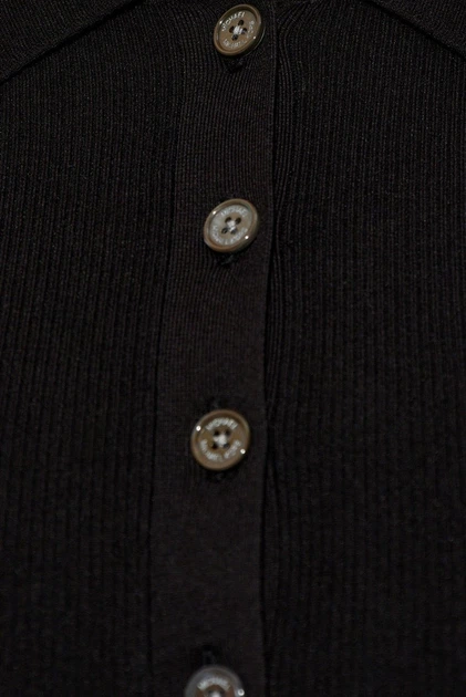 Жіночий чорний кардиган FITTED RIBED LS BUTTON UP Michael Kors S MR56135GW2 - изображение 6