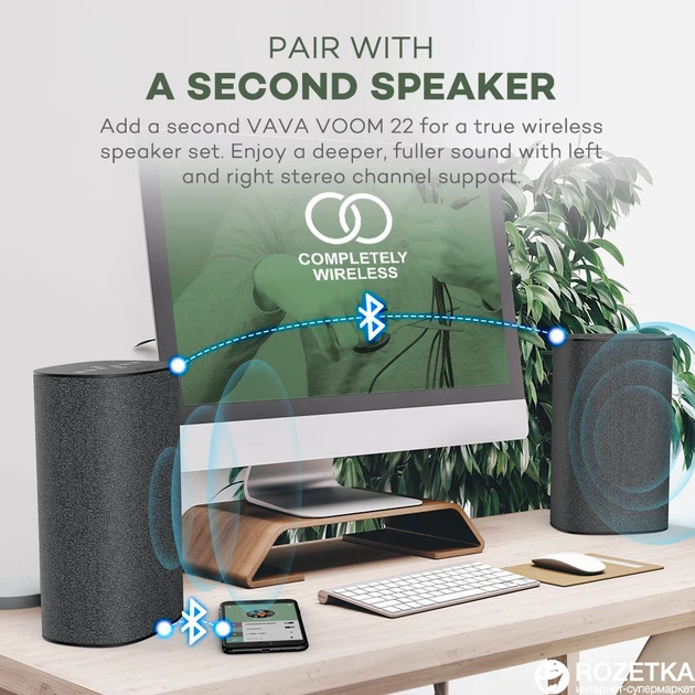 【新品】VAVA VOOM 22 ワイヤレススピーカー VA-SK003 Акустическая система VAVA Voom 22 Wireless Bluetooth Speakers Grey