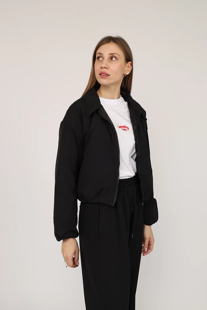Куртка женская XS цвет черный YUKI ЦБ-00267857 - Фото 2 Куртка женская XS цвет черный YUKI ЦБ-00267857 - изображение 2