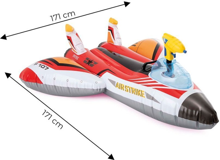 Надувний літак INTEX 171 x 171 см Red (5903890601799)   - зображення 3