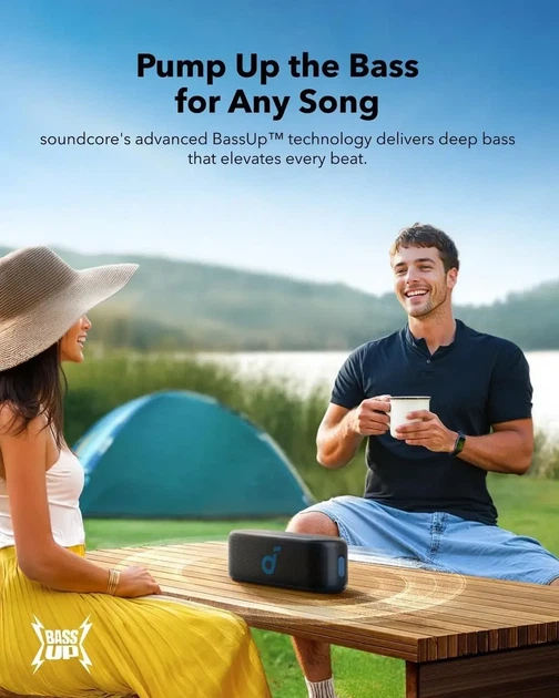 Портативная колонка Anker SoundCore Select 2S, Black, Bluetooth 5.3, 20W, 16H, 2600mAh, BassUp, USB-C, TWS, IPX7 - изображение 4