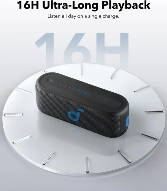 Портативная колонка Anker SoundCore Select 2S, Black, Bluetooth 5.3, 20W, 16H, 2600mAh, BassUp, USB-C, TWS, IPX7 - изображение 5