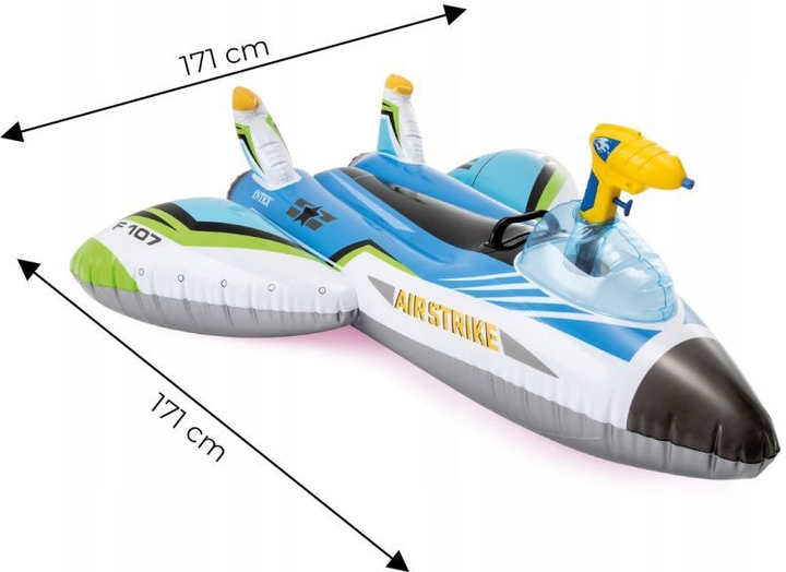 Надувний літак INTEX 171 x 171 см Blue (5905817003723)   - зображення 3