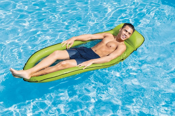 Materac plażowy Intex z siateczką do pływania chłodzący 58836 178 x 94 cm Zielony (5903769976157) - obraz 6