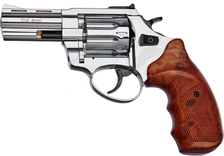 Револьвер флобера STALKER 3 "Нікель. Матеріал рукояті - пластик Wood - зображення 1