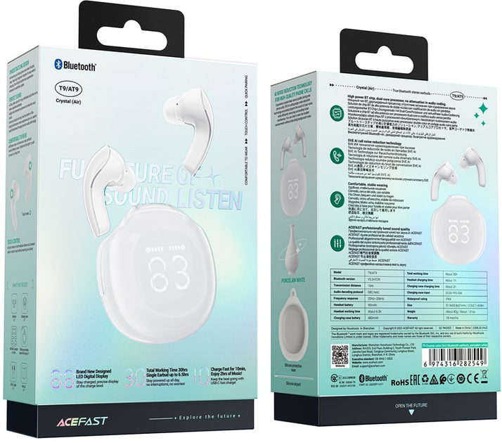 Słuchawki Acefast T9 White (6974316282549) - obraz 7