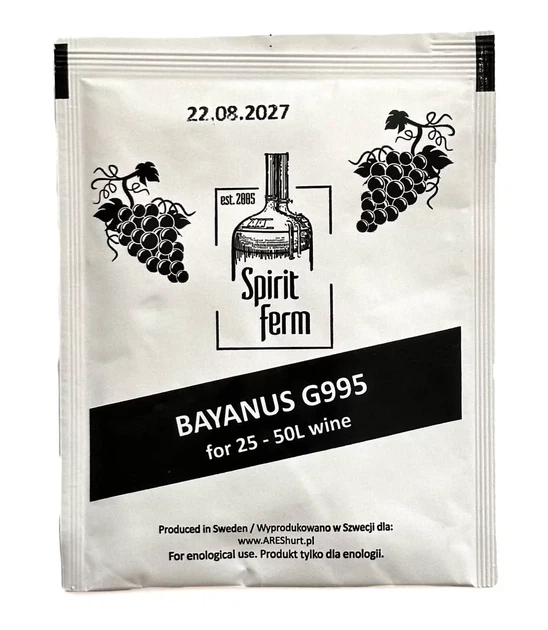 Дріжджі Spirit Ferm BAYANUS G995 10 г Підживлення Spirit Ferm з вітамінами для винних дріжджів 10 г - зображення 2