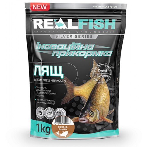 Прикормка RealFish 1кг Лещ Корица - Ваниль РеалФиш,61033 - Фото 1 Прикормка RealFish 1кг Лещ Корица - Ваниль РеалФиш,61033 - изображение 1