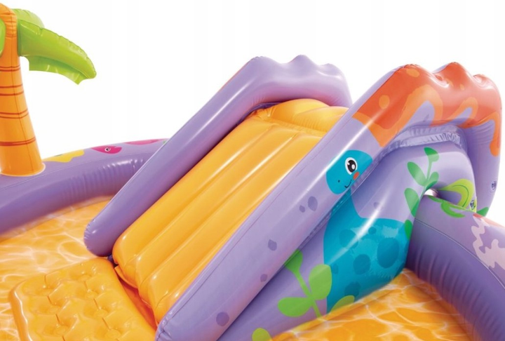 Wodny plac zabaw Intex Dino Park z dmuchaną zjeżdżalnią 56139 201 x 157 x 69 cm (6941057428628) - obraz 5