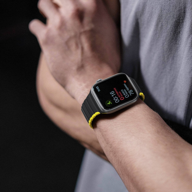 Pasek Dux Ducis LD Version do Apple Watch 38/40/41 mm Black/Yellow (6934913027844) - obraz 3