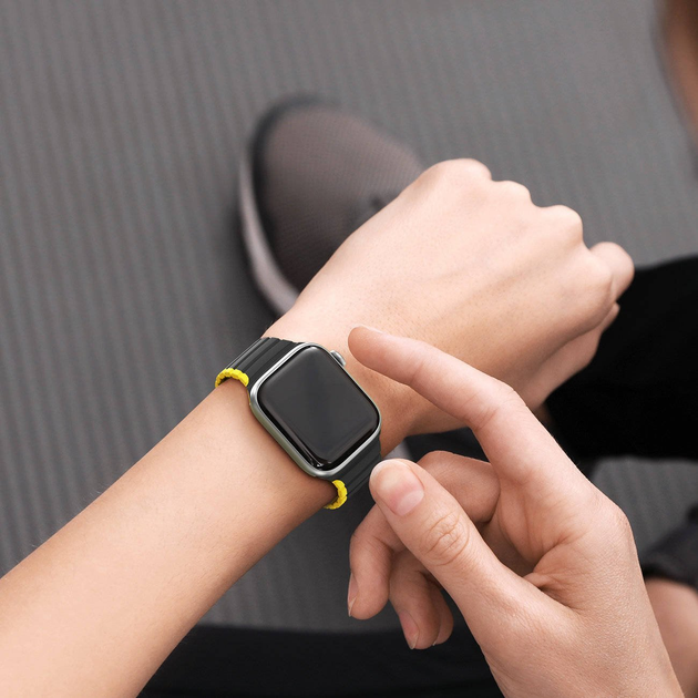 Pasek Dux Ducis LD Version do Apple Watch 38/40/41 mm Black/Yellow (6934913027844) - obraz 4
