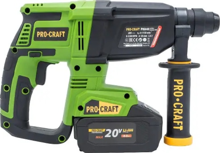 Аккумуляторный перфоратор ProCraft PHA40 (без АКБ та ЗП) (ProCraft030040) - изображение 5