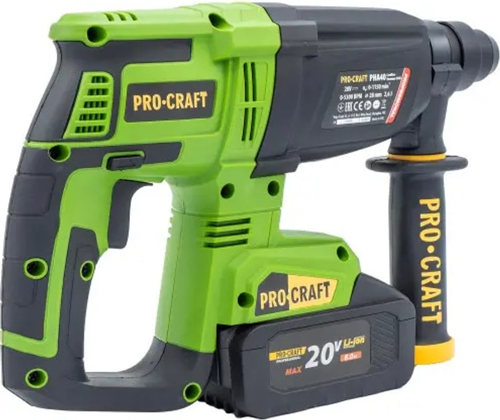 Аккумуляторный перфоратор ProCraft PHA40 (без АКБ та ЗП) (ProCraft030040) - изображение 6