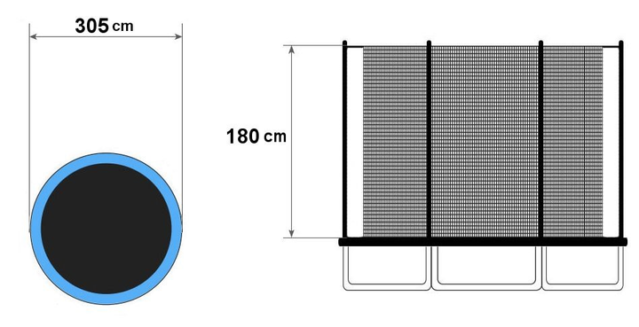 Wewnętrzna siatka do trampoliny MULTISTORE 305 - 312 cm (5903089067986) - obraz 4