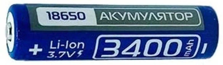 Акумуляторна батарея 18650 3400мAч літій-іонний акумулятор із захистом від перезаряду та перерозряду Rablex Li-ION 3.7V 1 шт - зображення 4