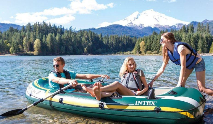 Надувний човен Intex Seahawk 3 68380 295 x 137 x 43 см Зелений (6941057403861) - зображення 7