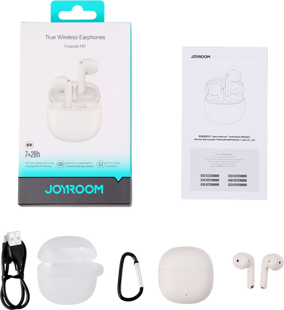 Słuchawki JOYROOM Funpods JR-FB1 Beige (6956116776527) - obraz 8