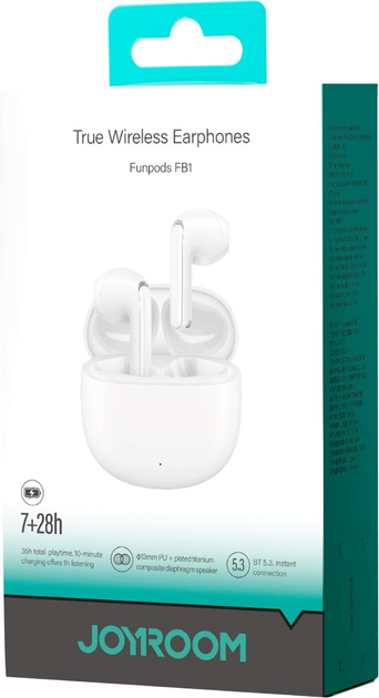 Słuchawki JOYROOM Funpods JR-FB1 White (6956116759339) - obraz 7