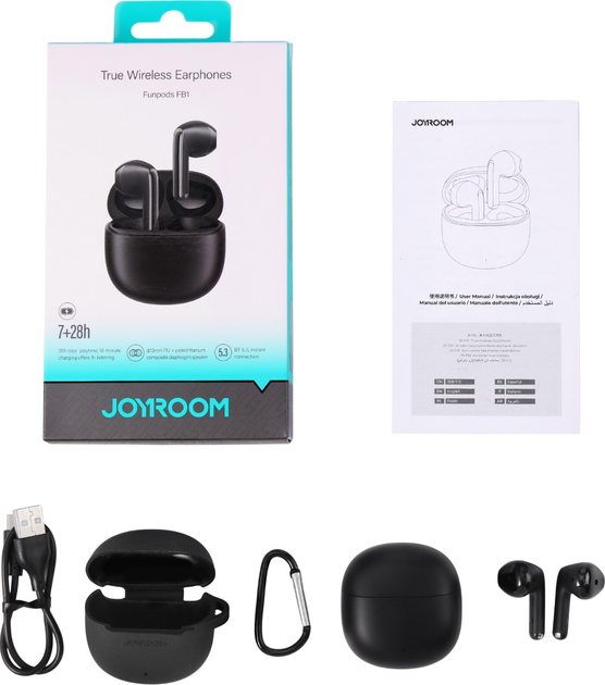 Навушники JOYROOM Funpods JR-FB1 Black (6956116763091) - зображення 8