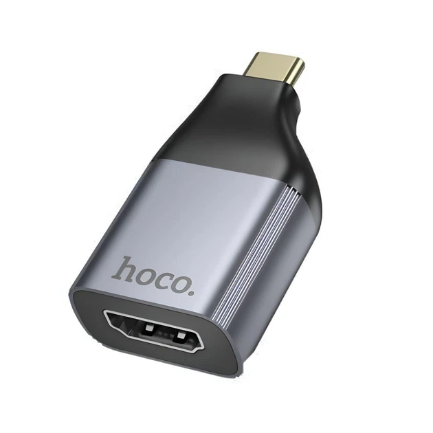Перехідник HOCO UA33, USB-C/HDMI, алюміній + ABS-пластик, підтримка 4K - зображення 2