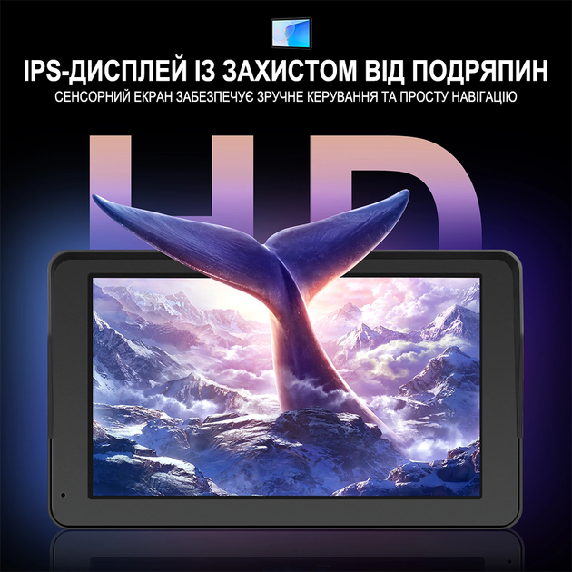 Мультимедийный автомобильный монитор 7" Podofo A3688 для камер заднего вида с сенсорным дисплеем, Apple CarPlay/Android Auto, Wi-Fi, Bluetooth, FM, черный - изображение 6