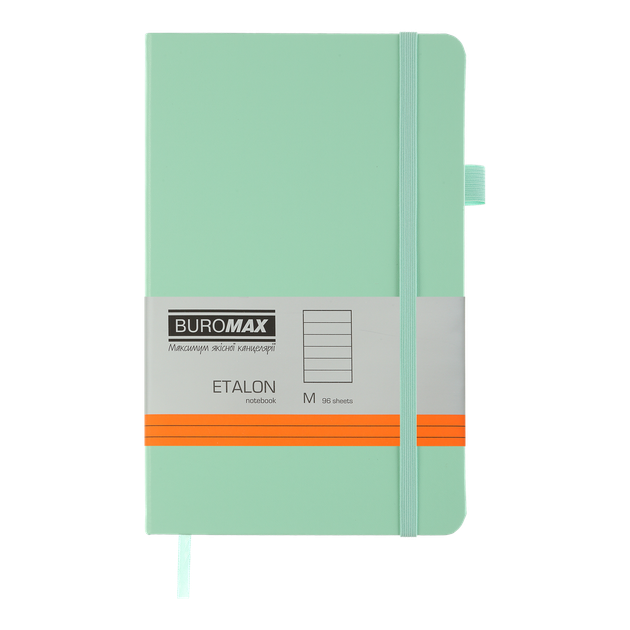 Книга записна Buromax Etalon 125*195мм 96 аркушів у лінію обкладинка штучна шкіра М'ятна (BM.291260-38) - Фото 1 Книга записна Buromax Etalon 125*195мм 96 аркушів у лінію обкладинка штучна шкіра М'ятна (BM.291260-38) - зображення 1