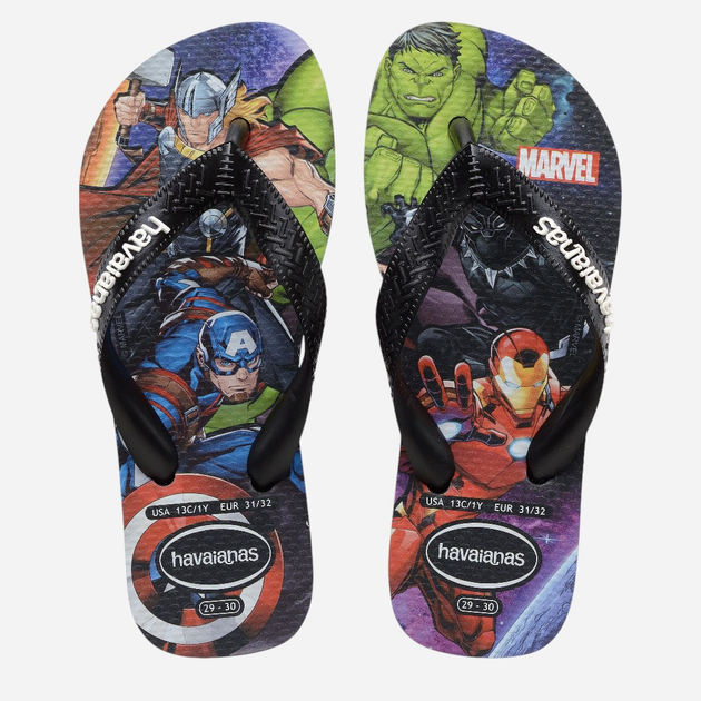 Japonki chłopięce Havaianas 4148300.0090 33-34 (31-32BR) Czarne (7909989475126) - obraz 5