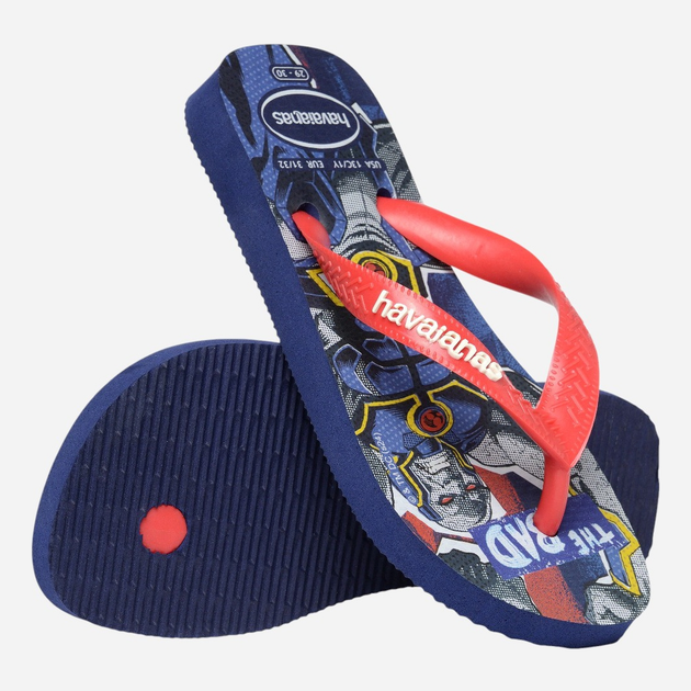 Дитячі в'єтнамки для хлопчика Havaianas 4149874.0555 33-34 (31-32BR) Темно-сині (7909989481929) - зображення 6