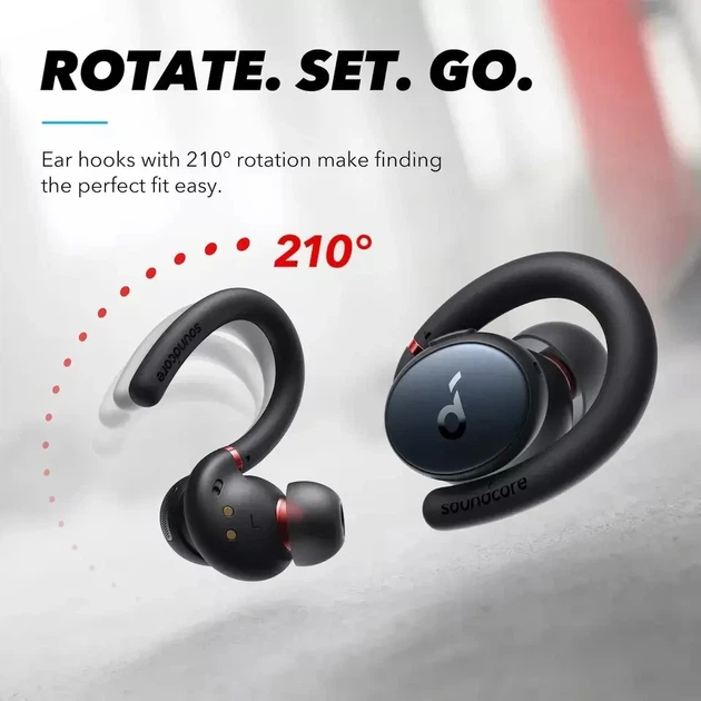 Беспроводные наушники Anker Soundcore Sport X10, Black, Bluetooth 5.2, IPX7, 32H, DeepBass - Фото 4 Беспроводные наушники Anker Soundcore Sport X10, Black, Bluetooth 5.2, IPX7, 32H, DeepBass - изображение 4