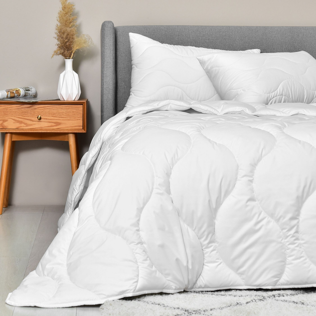 Ковдра Sleepingg Dream всесезонна Двоспальна 175х210 см Антиалергійне волокно Біла від Rozetka на платформі USKIDKA Акція на Ковдра Sleepingg Dream всесезонна Двоспальна 175х210 см Антиалергійне волокно Біла від Rozetka