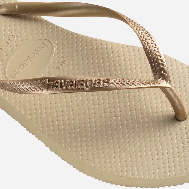 Klapki japonki damskie basenowe Havaianas 4000030.2719 43-44 (41-42BR) Piaskowy/Złocisty (7890557502507) - obraz 9