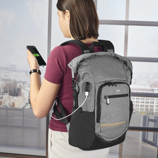 Plecak na laptopa Hama Terra 15.6" Grey (4047443499936) - obraz 7