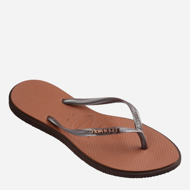 Klapki japonki damskie basenowe Havaianas 4149584.0727 41-42 (39-40BR) Ciemnobrązowe (7909989578469) - obraz 3