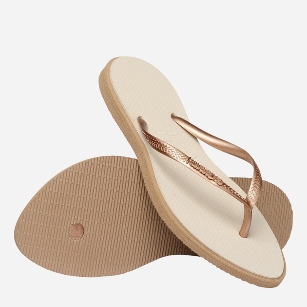 Жіночі в'єтнамки для пляжу Havaianas 4149584.6842 41-42 (39-40BR) Бежевий/Рожеве золото (7909989587034) - зображення 6