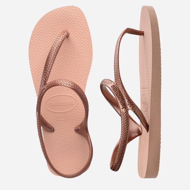 Sandały damskie japonki Havaianas 4000039.3606 43-44 (41-42BR) Bladoróżowy/Złoty (7893249494432) - obraz 6