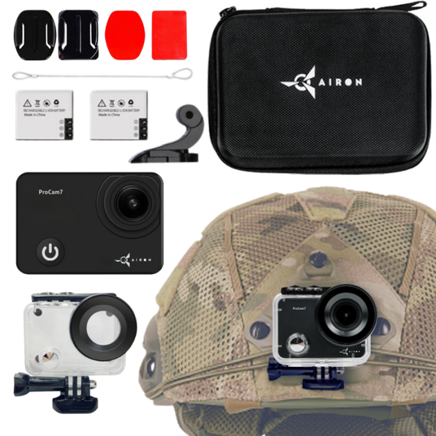 Набор экшн камеры для шлемов AirOn ProCam 7 Black (4822356754511) - изображение 2