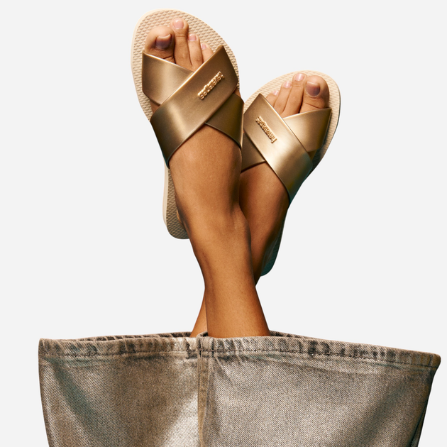 Жіночі шльопанці Havaianas 4148866.0570 39-40 Золотисті (7909989527962) - зображення 2