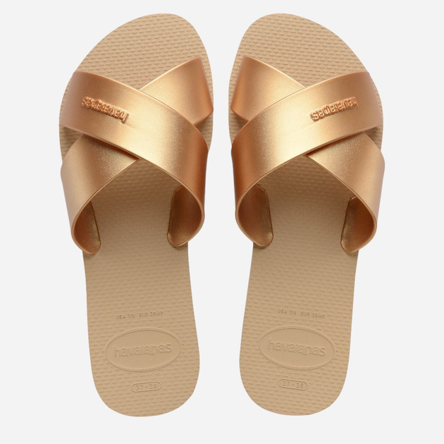 Klapki damskie eleganckie Havaianas 4148866.0570 41-42 (39-40BR) Złote (7909989527979) - obraz 7